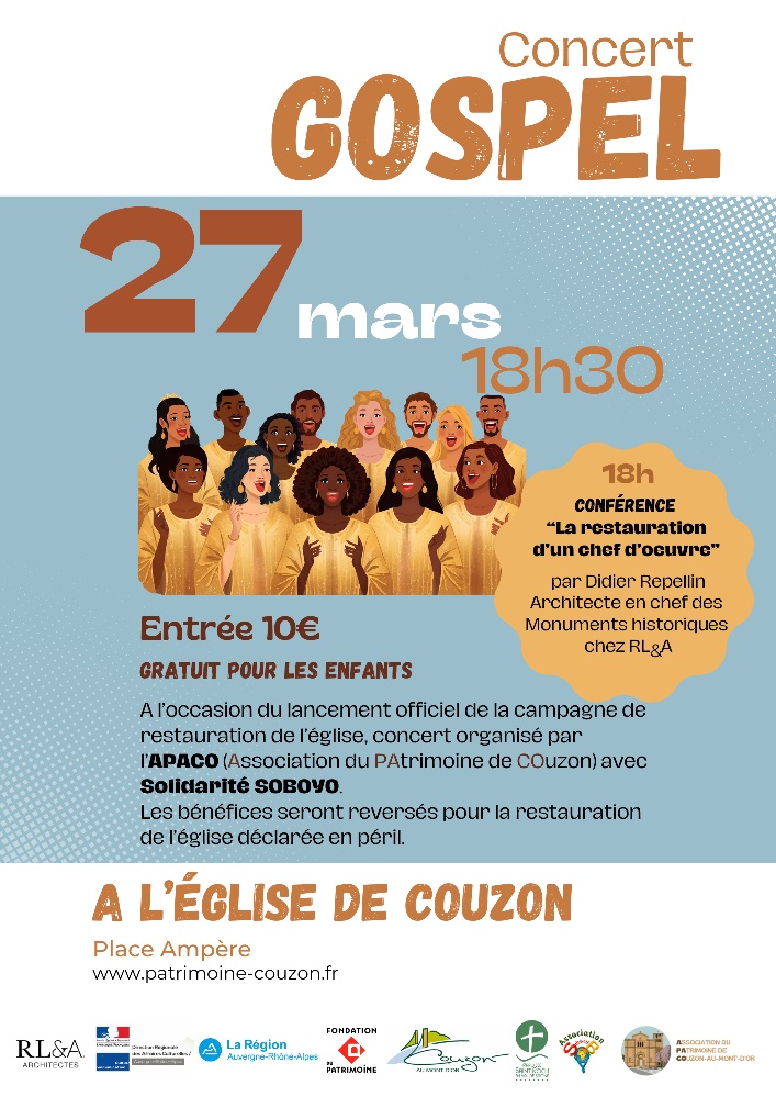 Gospel 27 mars 2026 à l'église de Couzon au mont d'or